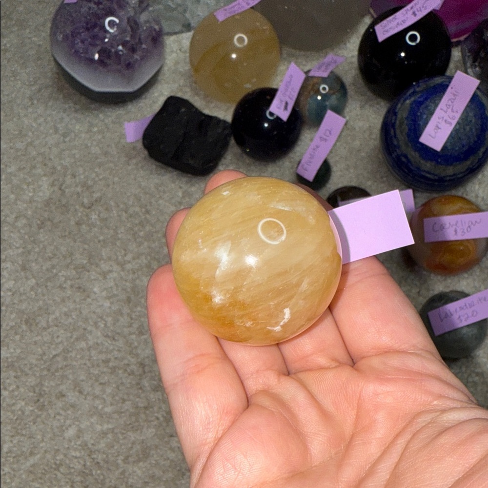 Golden Healer Sphere Crystal